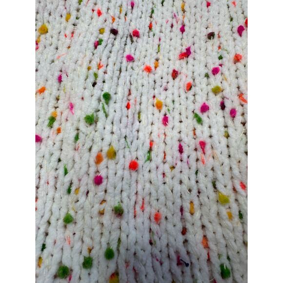 POL Confetti Knit Sweater Sea Star Boutique Fringe Hem Chunky Cozy Size L NWT - Picture 5 of 6